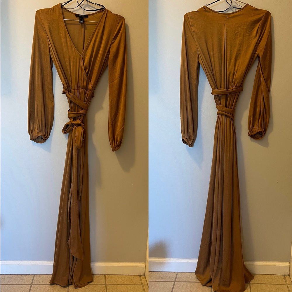 Gold Tie-Waist Dress